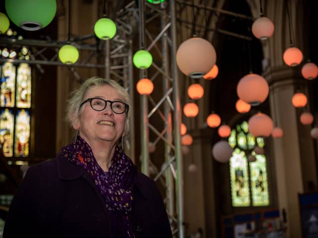Anna Potten, Community Development Worker for Fratton Big Local, at the Songs Of Home & Circle installation in St Mary's Church. Picture: Mike Cooter (160323)