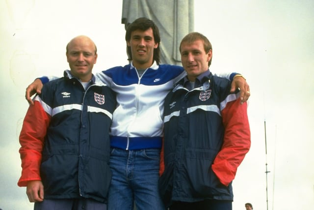 Mark Hateley (middle) with David Armstrong and Steve Hunt sightseeing in Rio in 1984. Picture: Allsport UK /Allsport