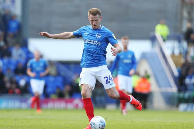 Bryn Morris' last Pompey appearance was against Accrington on May 4, 2019. Picture: Joe Pepler