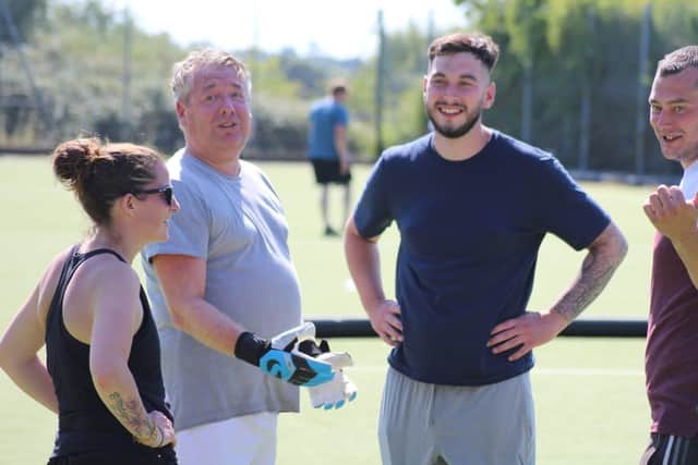 Thousands of pounds has been raised for The Rowans Hospice at a football tournament at Fareham Hockey Club. The charity supports Callum Lynch, 28, who has incurable cancer. Pictured is Callum Lynch on Sunday, August 7. Picture: Darren Darby.