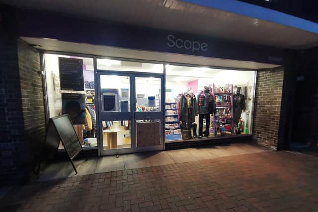 The Scope store, in North Cross Street, was targeted at some point between 4pmm on Sunday and 8.30am on Monday. Photo: Gosport police/Twitter