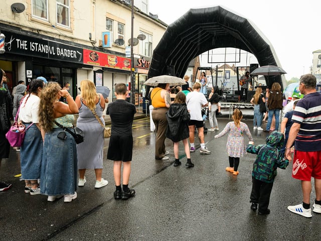 Pictured is: People watching one of the bands at the Fratton Family FestivalPicture: Keith Woodland (100921-14)