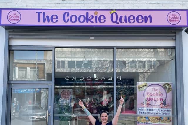 Gemma Daysh will soon have a hub for selling her 1/2lb New York style stuffed cookies, while continuing to sell her creations on market stalls. Picture: Gemma Daysh.