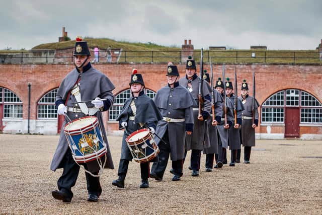 The Fort Cumberland Guard on parade.