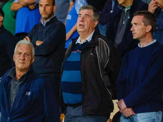 Pompey fans sing the new national anthem 'God save the King' following the well-observed minute silence.