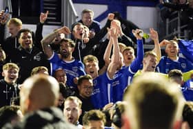 The Pompey players will have to regroup for the visit of Wigan after celebrating their League One title win
