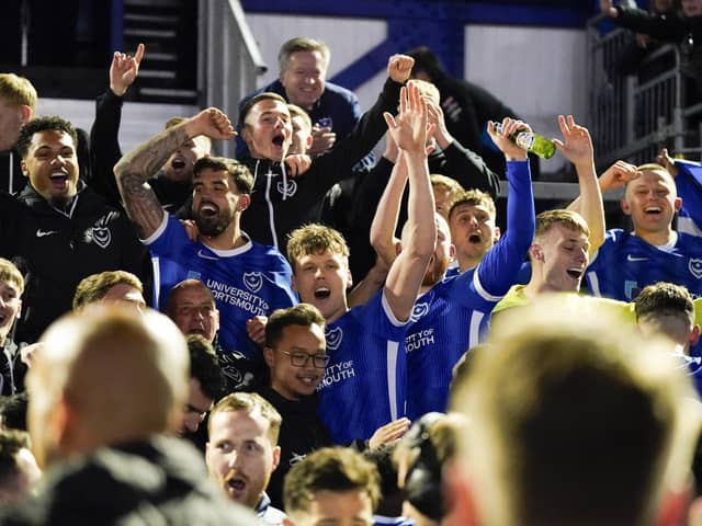 The Pompey players will have to regroup for the visit of Wigan after celebrating their League One title win