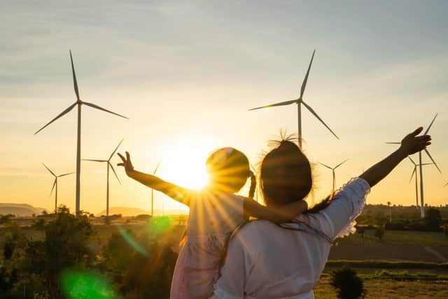 Wind turbines are alternative electricity sources