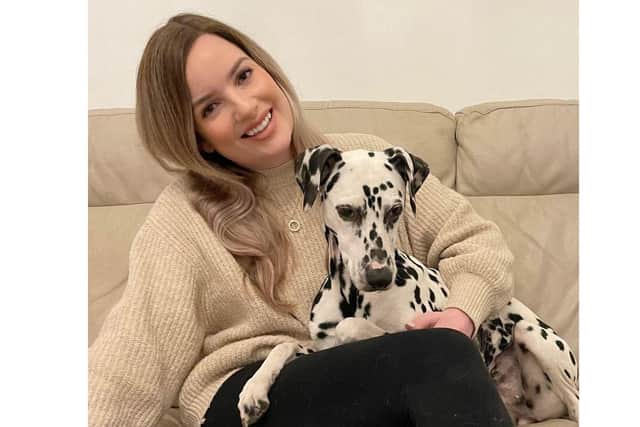 Harriet Charter has been on a journey with her 7-year-old dalmation, Harper, who has racked up thousands in medical bills after intriguing vets with her condition.