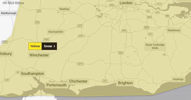 A cold weather alert remains in place across Hampshire and Portsmouth. Picture: The Met Office