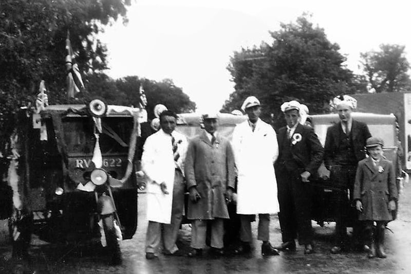 Seen dressed overall for the coronation of King George VI in 1937 is a Hayling Island milk float. Picture: Denise Baker collection.