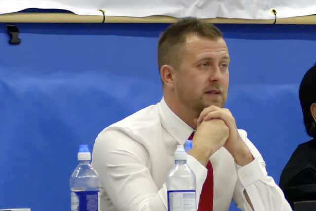 Martyn Styler at an IESKA (Ichiban Eikoku Shotokan Karate Association) Grading Event in Holbrook Leisure Centre, Gosport in 2016