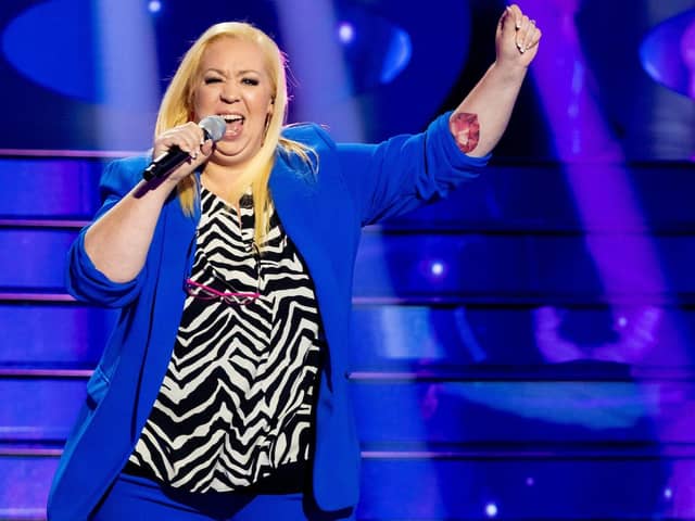 Amba Tremain as 'Class Act' on I Can See Your Voice. Picture by Tom Dymond