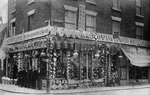 Timothy White's in North Cross Street, Gosport, about 1910. Picture courtesy Peter Greenaway.