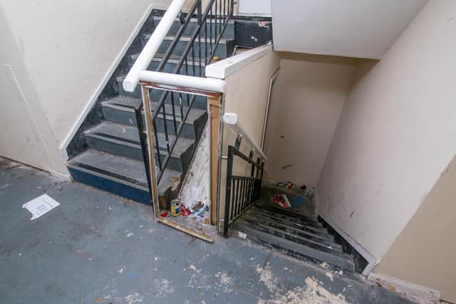 State of hallway where syringes were found.

Picture: Habibur Rahman