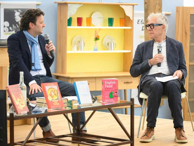 Pictured is: Johnny Grey (right) Kitchen designer, author and educator, and literary executor of the Elizabeth David Estate with & Thomas Marks, Writer, art critic and co-founder of Marks & Calil Picture: Keith Woodland (140921-28)
