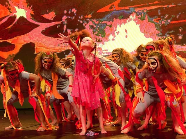 Dance Live! 2023 Junior Finals at Portsmouth Guildhall - 28/04/2023 - Mayfield School Juniors. Picture by Vernon Nash