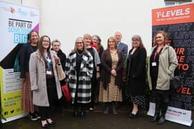 Experts from Solent NHS, Portsmouth Hospitals University NHS Trust, Southampton Hospitals University NHS Trust, Southampton Audiology, Mary Rose Manor, Latham Lodge Nursing Home, University of Portsmouth, Portsmouth City Council and the Solent Local Enterprise Partnership launching the new T Levels at the City of Portsmouth College