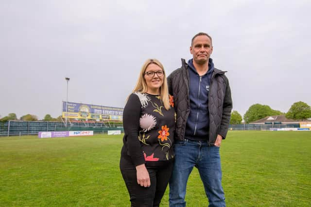 Charlotte and Gareth Fairall at Gosport Football Club
Picture: Habibur Rahman