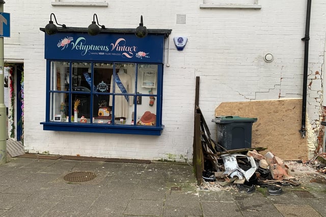 Images from the scene of a two-car collision in Alverstoke - which saw three people arrested - show the extent of damage caused during the incident.