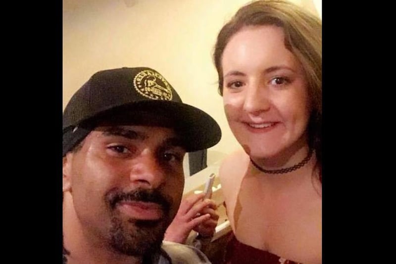 Chantelle Driscoll with boxer David Haye at the Marriott Hotel