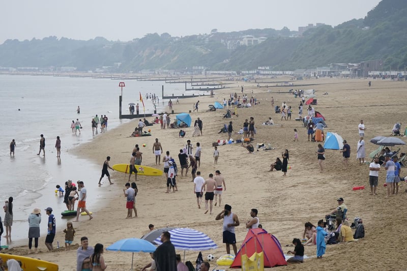 Bournemouth beach, formerly part of Hampshire before the boundary restructure in the 1970s, is just over the border in Dorset. With its golden sandy beaches and host of attractions it is a very popular place to visit.
Pic Andrew Matthews/PA Wire