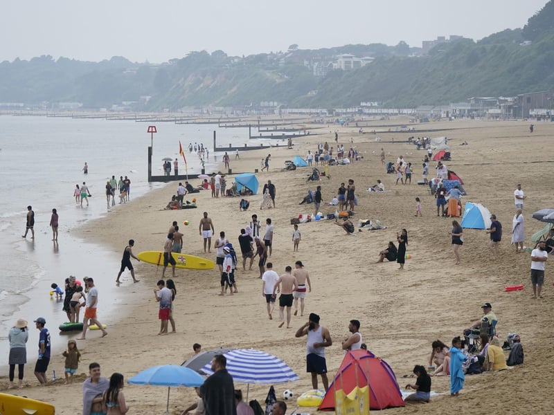 Bournemouth beach, formerly part of Hampshire before the boundary restructure in the 1970s, is just over the border in Dorset. With its golden sandy beaches and host of attractions it is a very popular place to visit.
Pic Andrew Matthews/PA Wire