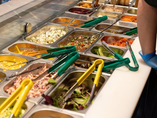 Create your own salad bowl at Positive Eats. Picture: Mike Cooter (030224)