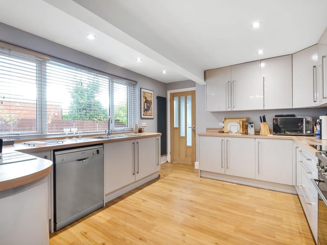 This semi-detached family home is on the market with a guide price of £725,000. It is listed by Fine and Country