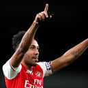Pierre-Emerick Aubameyang could be on the bench against Pompey. Picture: Catherine Ivill/Getty Images