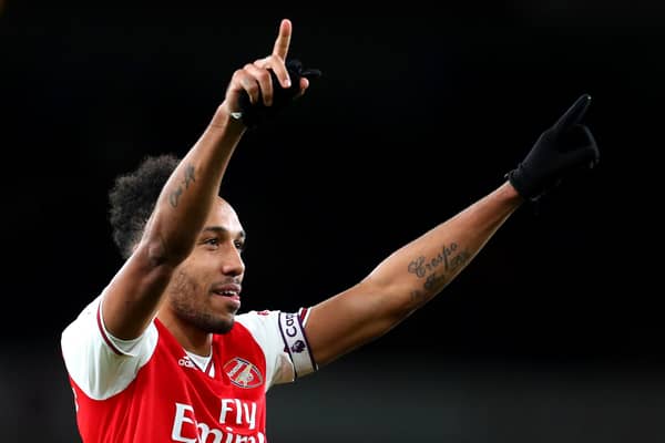Pierre-Emerick Aubameyang could be on the bench against Pompey. Picture: Catherine Ivill/Getty Images