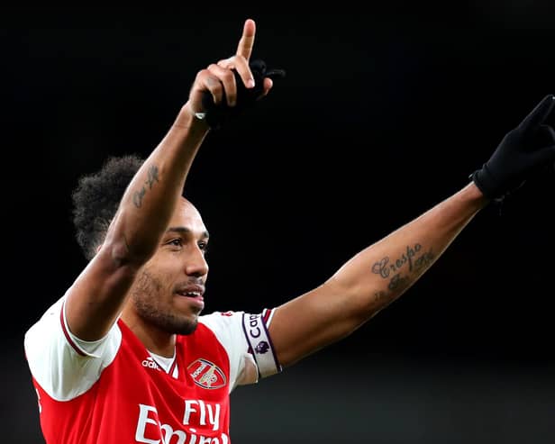 Pierre-Emerick Aubameyang could be on the bench against Pompey. Picture: Catherine Ivill/Getty Images