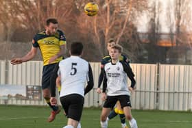 Steve Hutchings has now scored 21 Wessex League goals in 2021/22 in just 19 starts plus one as a sub. Picture: Keith Woodland