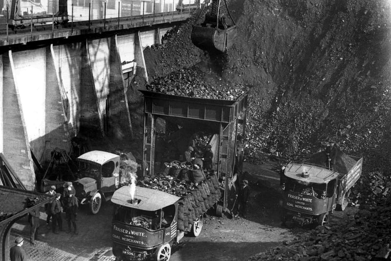 Here we see inside one of the coal hoppers at the Camber, Old Portsmouth. Unloaded from a collier and then loaded on to lorries. 
Picture: Mick Franckeiss collection