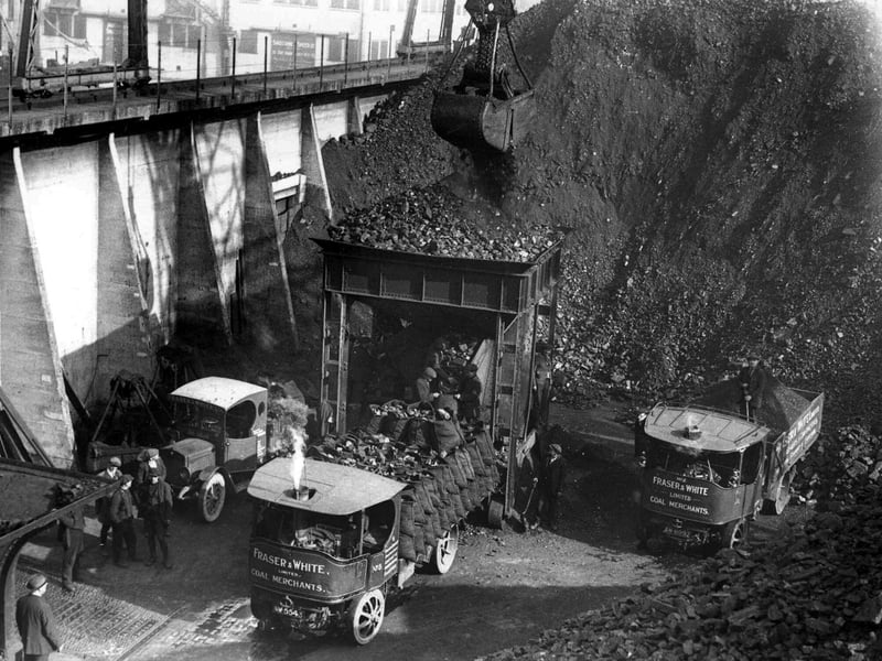 Here we see inside one of the coal hoppers at the Camber, Old Portsmouth. Unloaded from a collier and then loaded on to lorries. Picture: Mick Franckeiss collection