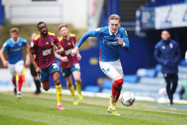 Ronan Curtis will be back from international duty in time to spearhead Pompey's attack against Rochdale. Picture: Joe Pepler