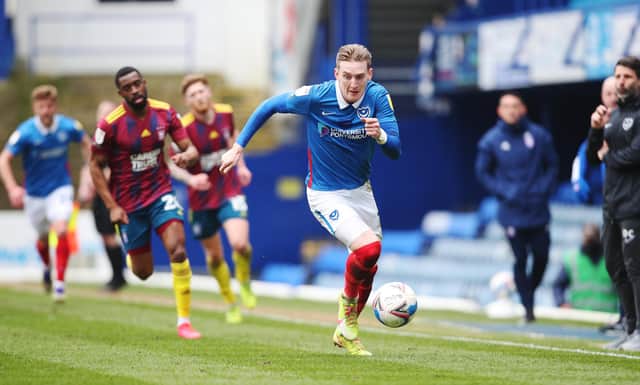 Ronan Curtis will be back from international duty in time to spearhead Pompey's attack against Rochdale. Picture: Joe Pepler