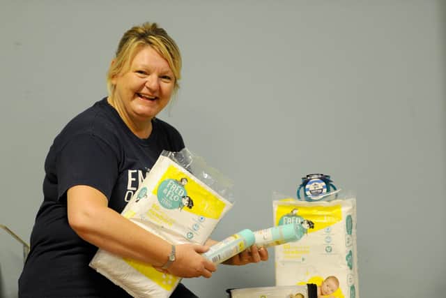 Baby Basics Portsmouth, based at the Empower Centre in Portsmouth, runs a volunteer-led Portsmouth baby bank which works with health care professionals who refer mums who cannot afford items for their new baby and provide them with a hamper of goods.Pictured is: Diane Urquhart, manager, of the Baby Basics Portsmouth.Picture: Sarah Standing (110820-5981)