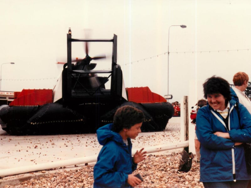 Hovercraft on the beach in Southsea in the 1980s. Picture by Steve Spurgin