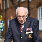 British World War II veteran Captain Tom Moore, 99 Picture: Justin Tallis/AFP via Getty Images