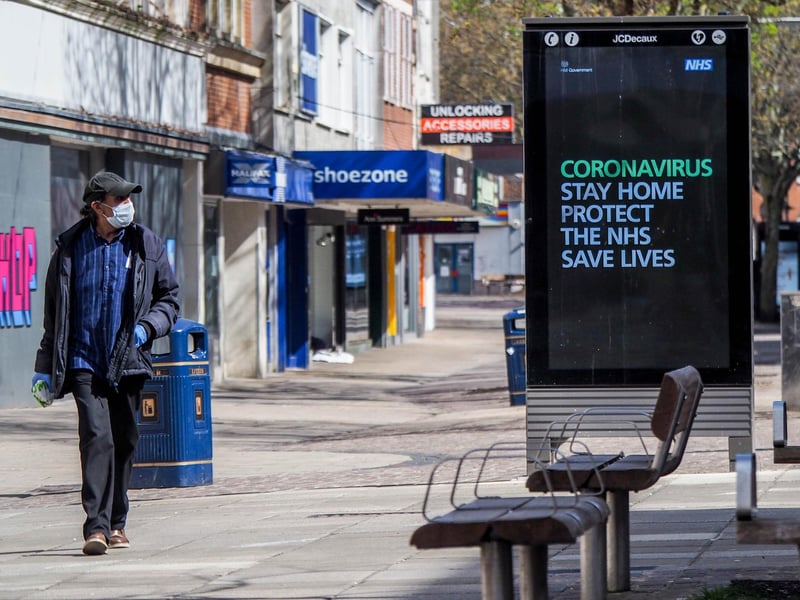 Commercial Road is now much emptier with signs warning residents to stay at home