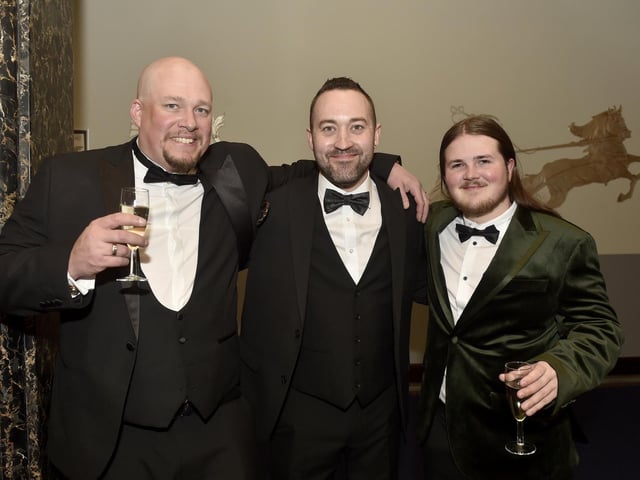 Michael Woods and the team at Solent Sky Services Ltd. Picture: Sarah Standing (270325-1205)