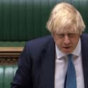 Boris Johnson speaking in Parliament about what the easing of lockdown will mean for the public.

Photo by -AFP via Getty Images