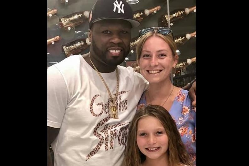 Brooke Sutton with rapper 50 Cent
