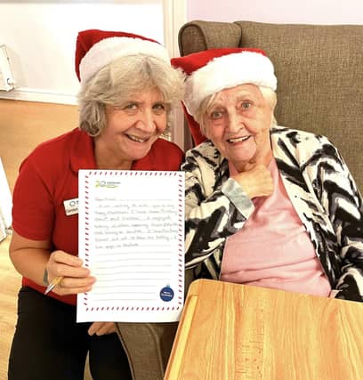 Sending a little Christmas cheer across the region with her thoughtful letter.