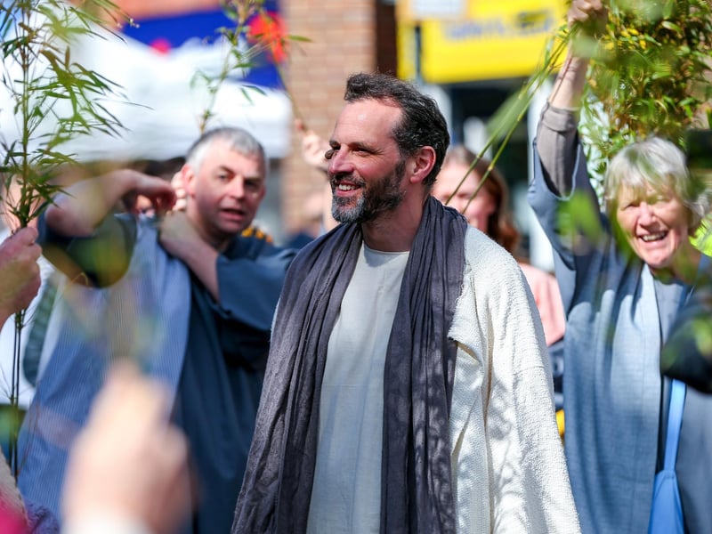 Jesus meets his people. The Havant Passion, West Street, Havant
Picture: Chris Moorhouse (300324-06)