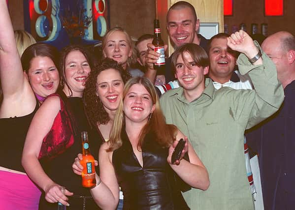 Clubbers enjoying a night out at Bar Bluu in Southsea in the 00s