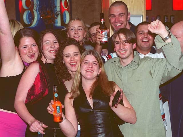 Clubbers enjoying a night out at Bar Bluu in Southsea in the 00s