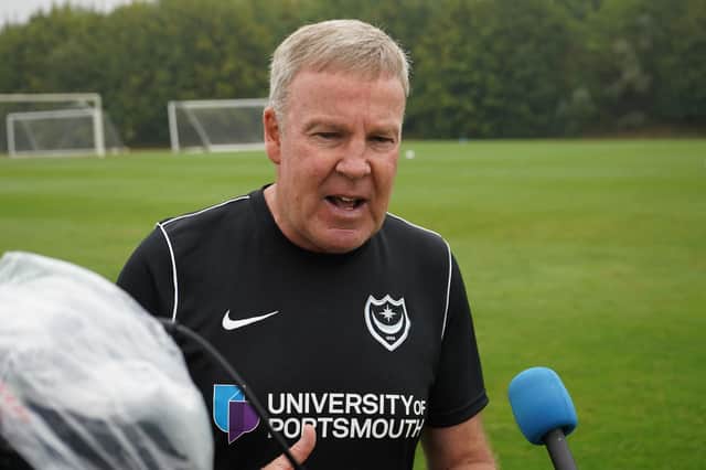 Pompey boss Kenny Jacket. Picture: Max Swatton