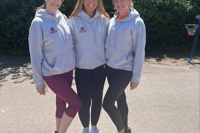 (Left to right) Megan Jansen, Samantha Collins, Lydia Mackett